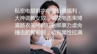 私密电报群字母圈会员福利，大神调教女奴，拳交电击束缚灌肠衣架吊起打捆绑暴力虐肏撞击肥臀啪啪，母狗属性拉满 (10)