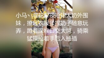 小马丶寻花深夜短裙大奶外围妹，撩起衣服揉捏奶子随意玩弄，蹲着深喉口交大屌，骑乘猛操拉着手后入抽插